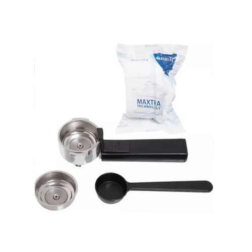 Cafetière Expresso Filtre Automatic Chrome avec Percolateur et Buse Vapeur