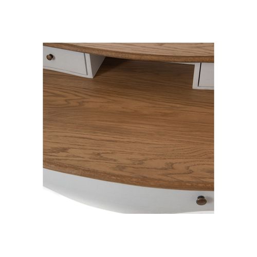 Bureau Secrétaire En Bois Blanc Shabby Chic - Betsy