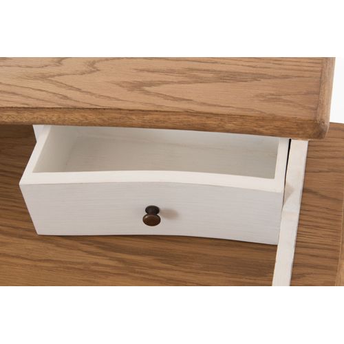 Bureau Secrétaire En Bois Blanc Shabby Chic - Betsy