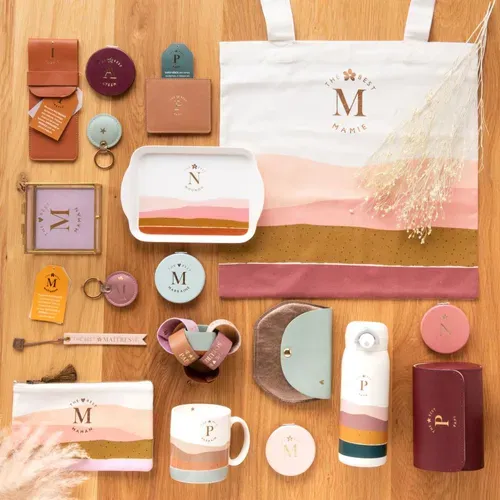 Plateau 2 Mugs Maman En Mélaminé