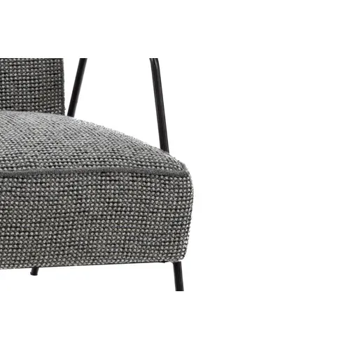 Fauteuil Vintage En Tissu Chiné Et Pieds Métal - Sintra