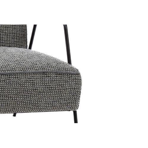 Fauteuil Vintage En Tissu Chiné Et Pieds Métal - Sintra