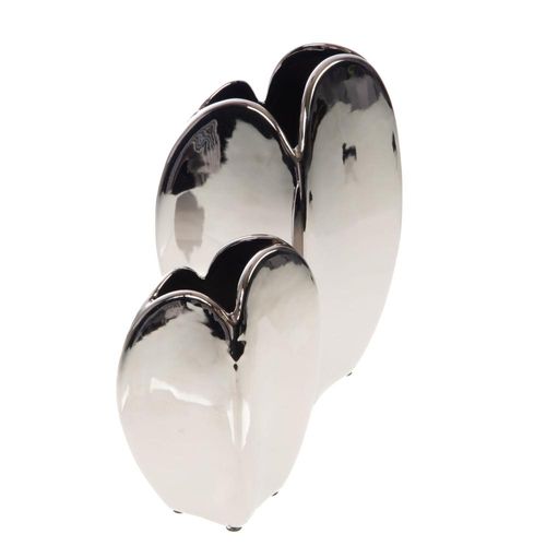 Vase Comète Chrome Grand Modèle En Céramique