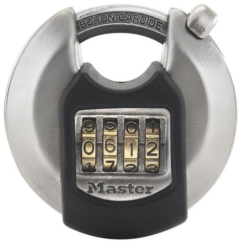 Cadenas Disque Inox 70 Mm - Anse Boron 10 Mm, Combinaison 4 Chiffres