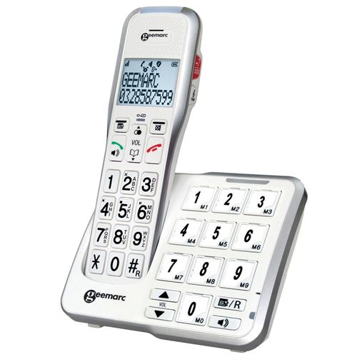 Téléphone Amplifié Grosses Touches Sénior Sans Fil Amplidect 595 Photo - Avec Mémoires Photo