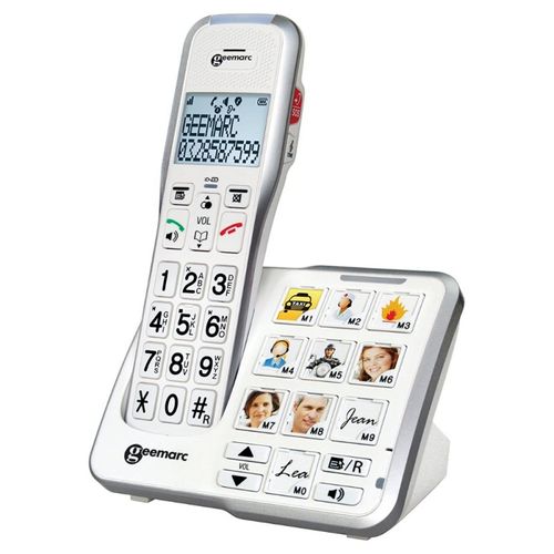 Téléphone Amplifié Grosses Touches Sénior Sans Fil Amplidect 595 Photo - Avec Mémoires Photo
