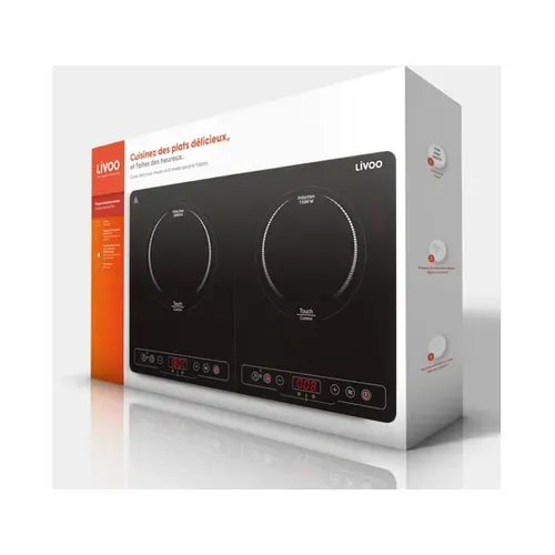 Table à Induction Posable 2 Feux 3500w Noir Doc236