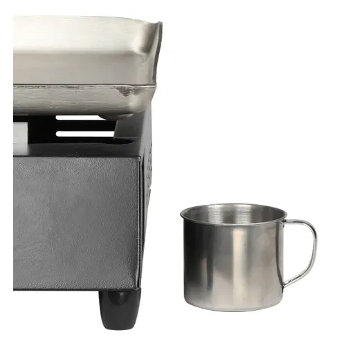 Plancha Gaz En Acier Inoxydable, 3 Brûleurs Inox, Gaz Propane - DOC249 noir