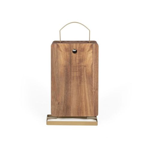 Set De 4 Planches à Découper En Acacia 22 X 14 Cm Avec Support Métallique