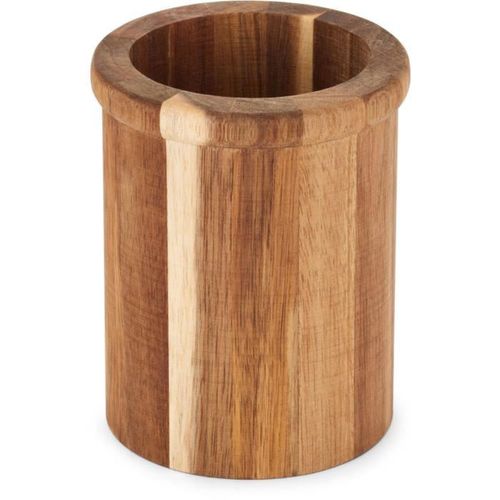 Set 4 Ustensiles 31 Cm Silicone, Manches Acacia Fsc Avec Pot Cylindrique