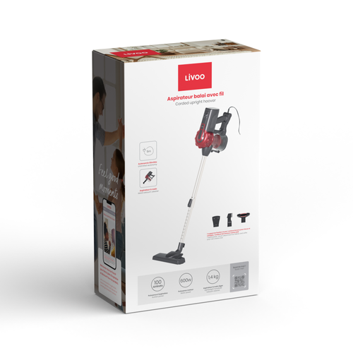 Aspirateur Balai Filaire 2en1 600w Gris - Doh142