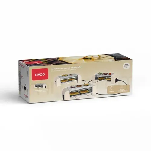 Raclette Compacte Pour 2 Personnes - 450 W, Plaque Granit Amovible