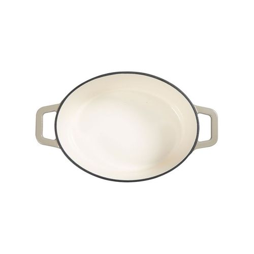 Cocotte Ovale 4,5 L En Fonte Émaillée - 29 X 22 Cm, Beige
