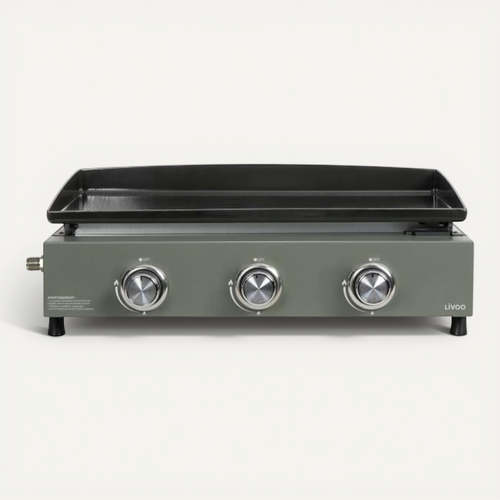 Plancha Gaz - Doc324 - 3 Brûleurs - Vert / Noir