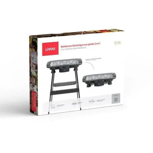 Barbecue Électrique 2-en-1 Sur Table Ou Sur Pieds, 2200 W