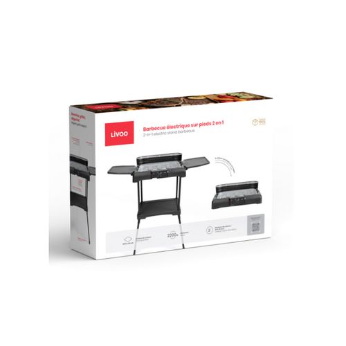 Barbecue électrique Sur Pieds 2200w Noir Dom507