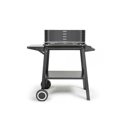 Barbecue à Charbon - Doc328 - Inox - Surface De Cuisson 48,5 X 28,8 Cm - Hauteur Réglable 70-84 Cm