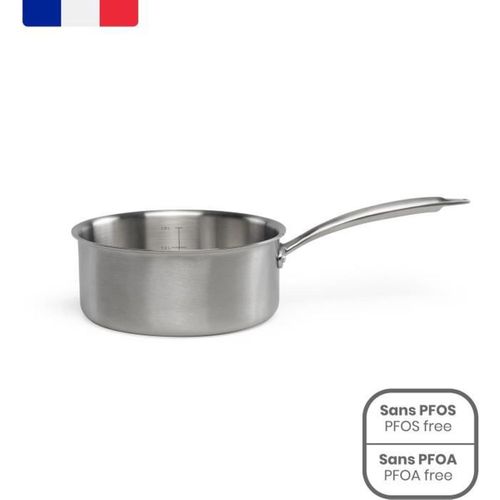 Casserole Triply 18 Cm – Acier Inox 3 Couches, Induction et Four