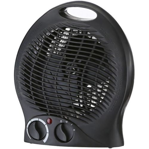 Chauffage Soufflant Portable 900-2000 W, Thermostat Réglable, Noir