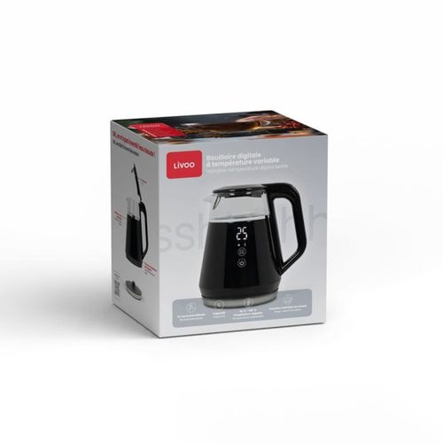 Bouilloire Digitale 1 L - 5 Températures (40–100°c), 1100 W, Socle 360°