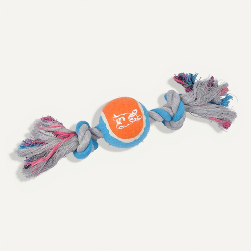 Jouet Chien "corde et Balle De Tennis" 30cm Orange