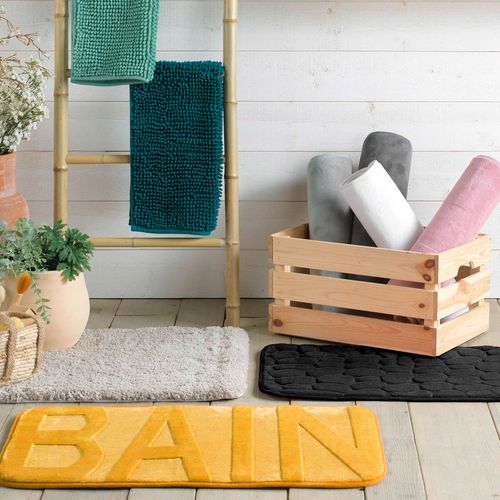 Tapis De Bain Microfibre "sweety" 45x75cm Anthracite