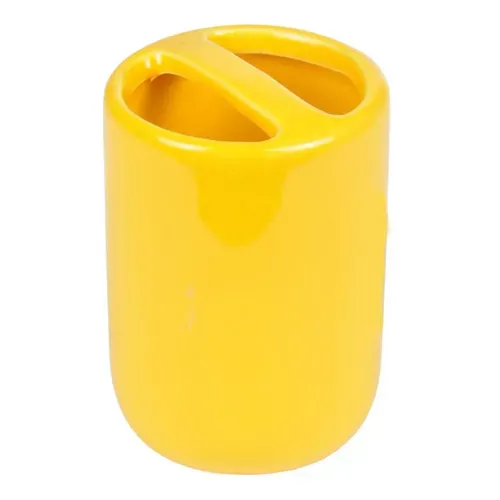 Gobelet Porte Brosse à Dents "daynight" 10cm Jaune