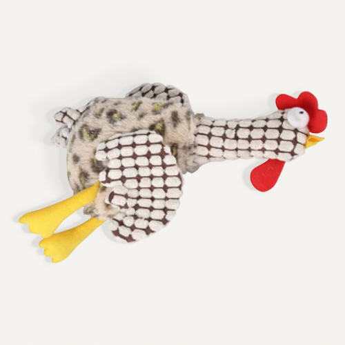 Peluche Pour Chien "coq" 30cm Marron et Blanc