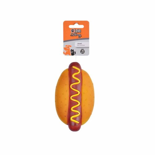 Jouet Pour Chien "hot Dog" 15cm Orange