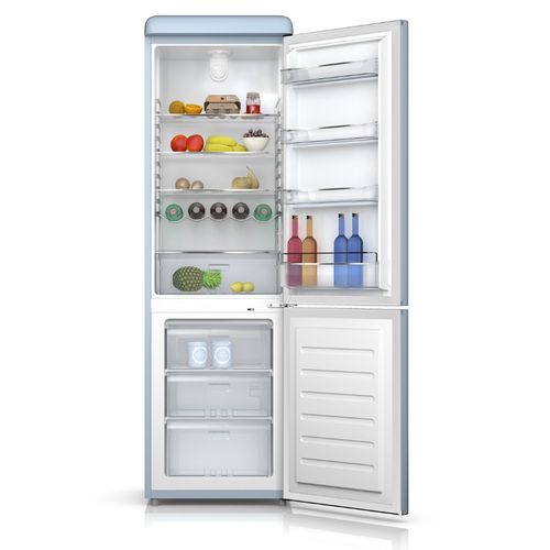 Réfrigérateur Combiné Inversé 300 Litres - Coloris Bleu - Scb300vbl