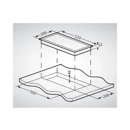 Plaque Vitrocéramique 2 Foyers 28,8cm 3000w - Sdv30m