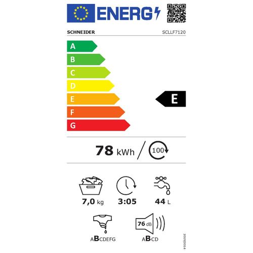 Lave-linge frontal 7 kg 1200 trs/mn - Scllf7120