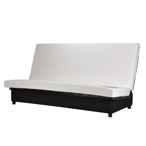 Banquette Clic-clac 3 Places -tissu Noir - Made In France - L 192 X P 95 Cm - Beija