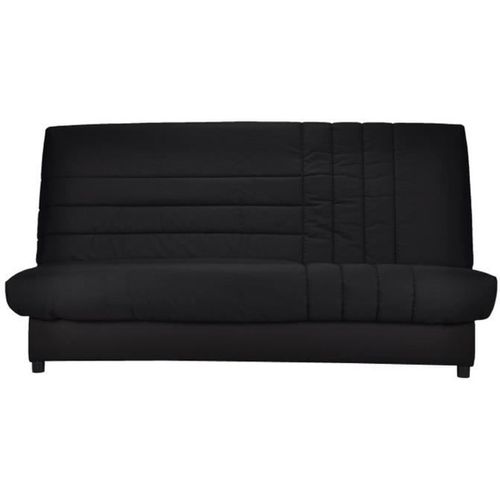 Banquette Clic-clac 3 Places -tissu Noir - Made In France - L 192 X P 95 Cm - Beija