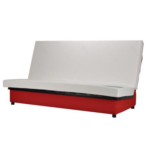 Banquette Clic-clac 3 Places - Tissu Rougel 192 X P 95 Cm - Beija