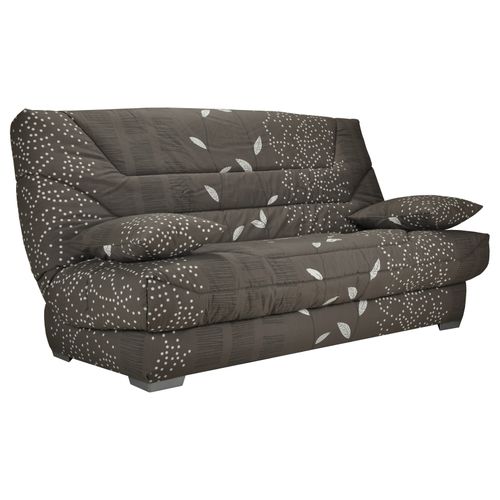 Banquette-lit clic-clac BULTEX CALIFORNIA2 tissu feuilles taupe