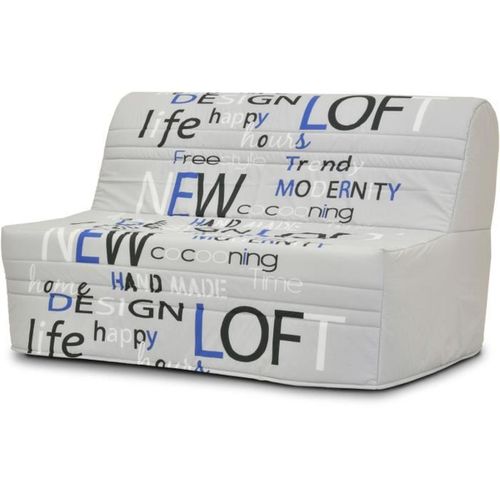 Banquette BZ - Tissu Imprimé Gris - L143 X P97 X H89cm - Joe