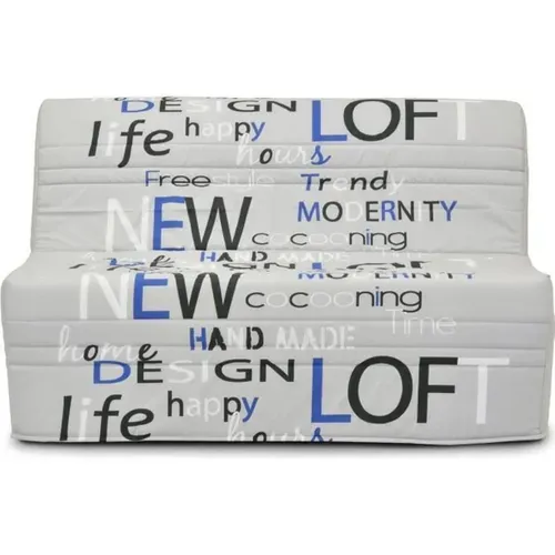 Banquette BZ - Tissu Imprimé Gris - L143 X P97 X H89cm - Joe