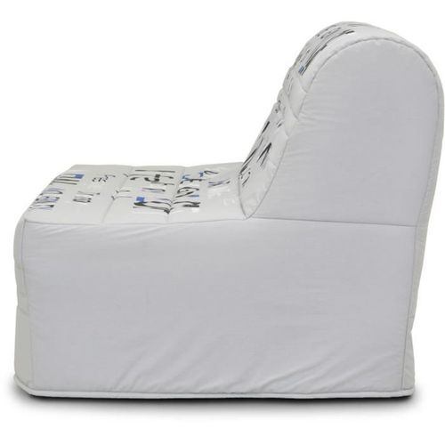 Banquette BZ - Tissu Imprimé Gris - L143 X P97 X H89cm - Joe