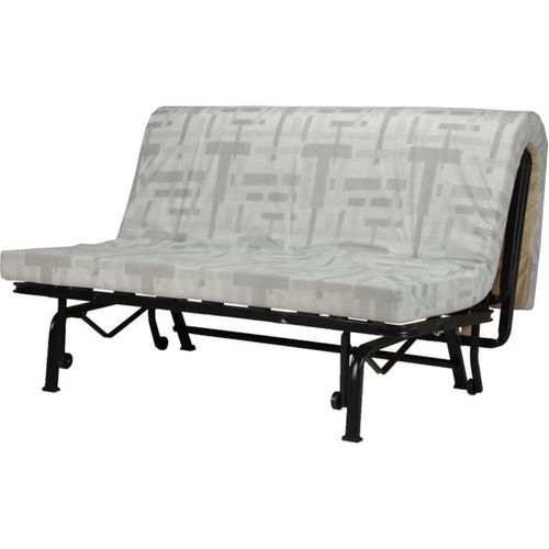 Banquette BZ - Tissu Imprimé Gris - L143 X P97 X H89cm - Joe
