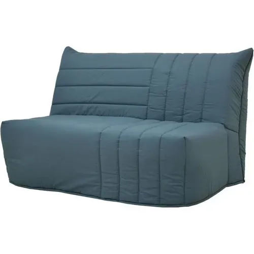 Banquette BZ 2 Places Becci - Tissu Bleu De Prusse - Matelas Bultex - L142 X P101 X H95cm - Fabrica