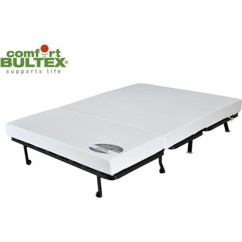 Banquette BZ 2 Places Becci - Tissu Bleu De Prusse - Matelas Bultex - L142 X P101 X H95cm - Fabrica