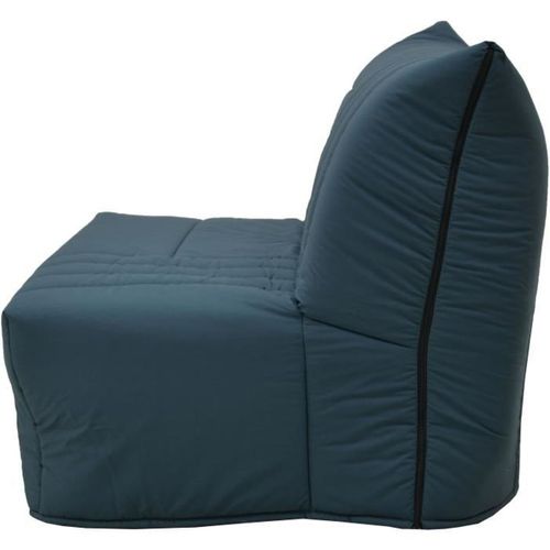 Banquette BZ 2 Places Becci - Tissu Bleu De Prusse - Matelas Bultex - L142 X P101 X H95cm - Fabrica