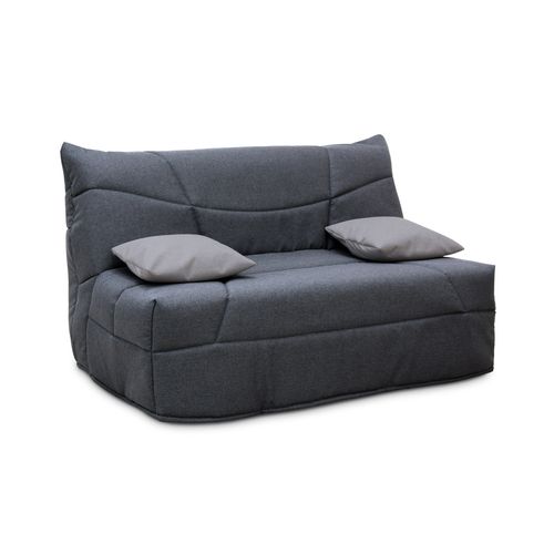 Banquette-lit BZ CELIA 3 tissu bleu gris