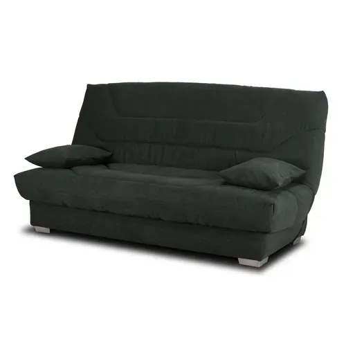 Banquette-lit clic-clac BULTEX CALIFORNIA4 tissu vert vue de profil