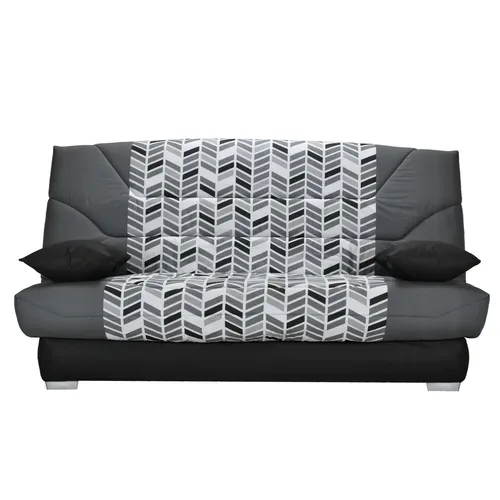 Banquette-lit clic-clac BULTEX CALIFORNIA4 tissu gris vue de face