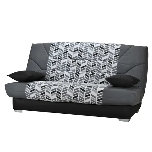Banquette-lit clic-clac BULTEX CALIFORNIA4 tissu gris vue de profil