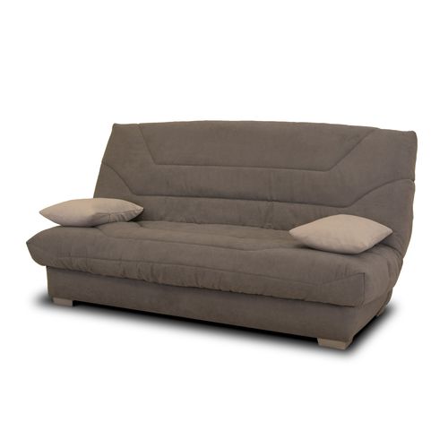 Banquette-lit clic-clac BULTEX CALIFORNIA4 tissu gris vue de profil