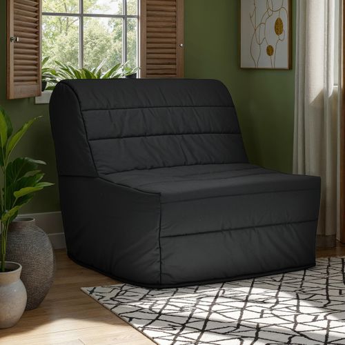 Banquette-lit BZ 90 EMELYNE 3 tissu noir