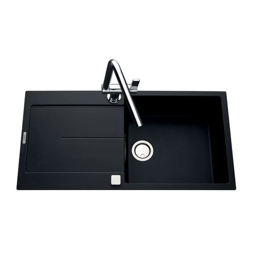 Evier résine 1 bac TAM TAM 100 x 56 cm noir vue détaillée